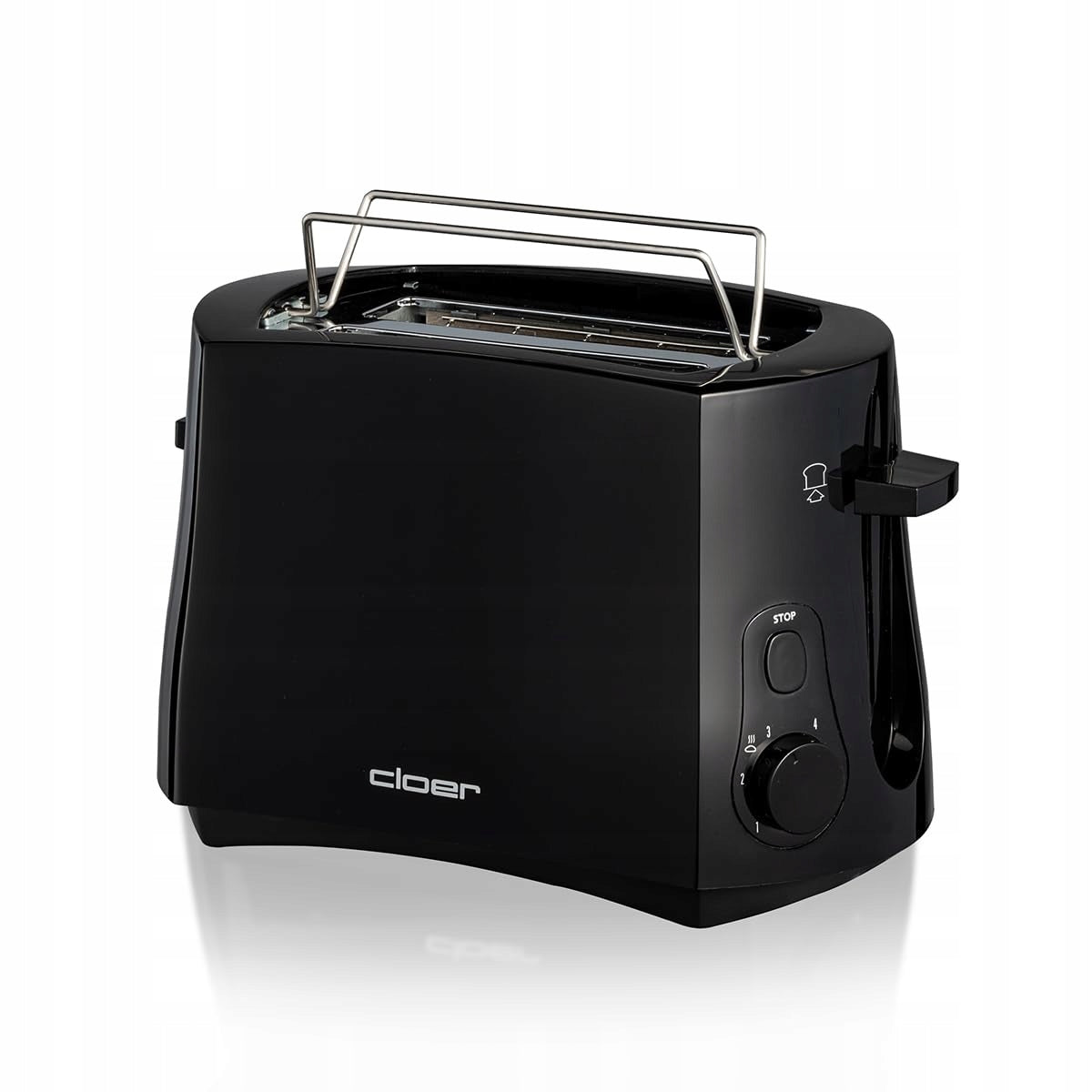 Cloer 3310 toaster for 2 slices 825W black with bun cap Brand Cloer