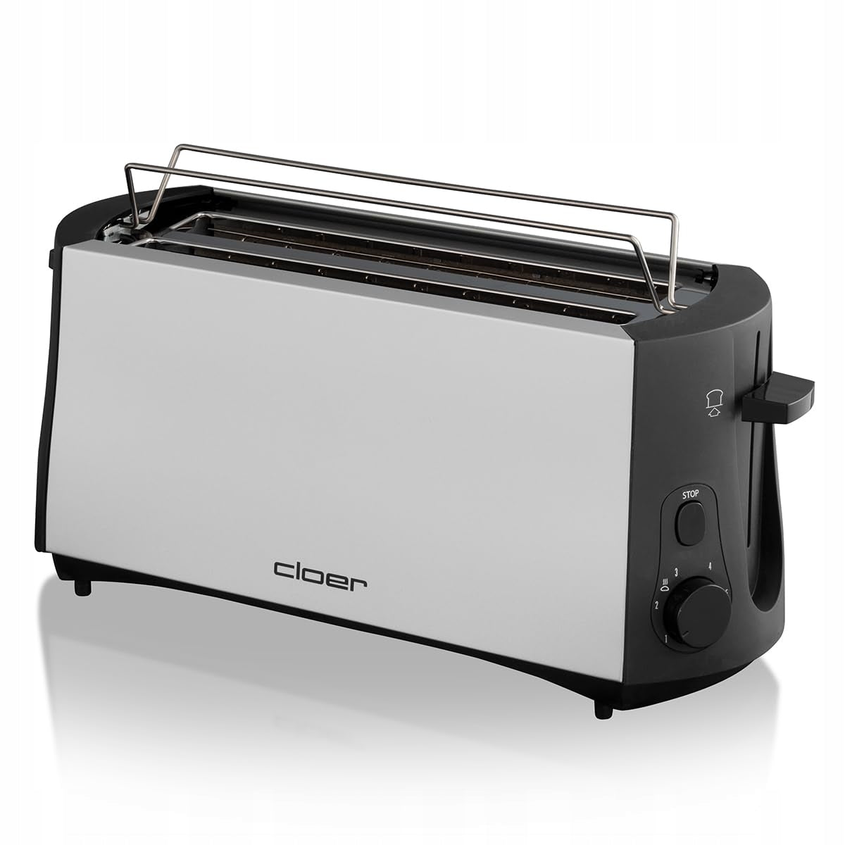 Cloer 3710 toaster with long opening for 4 slices Power rating 1380 W