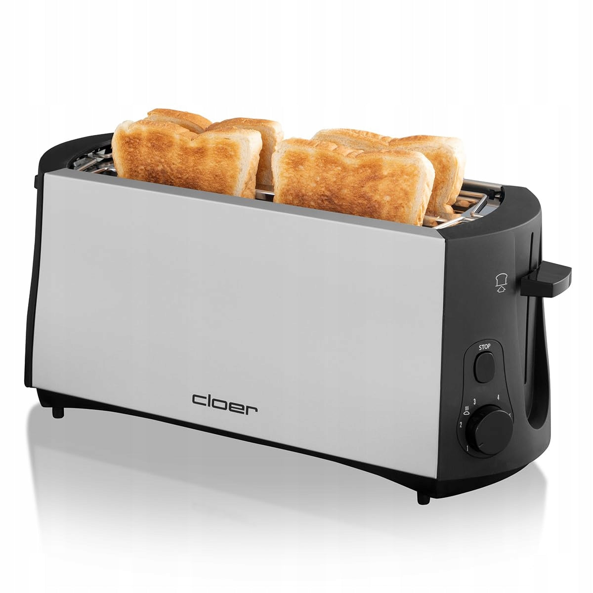 Cloer 3710 toaster with long opening for 4 slices