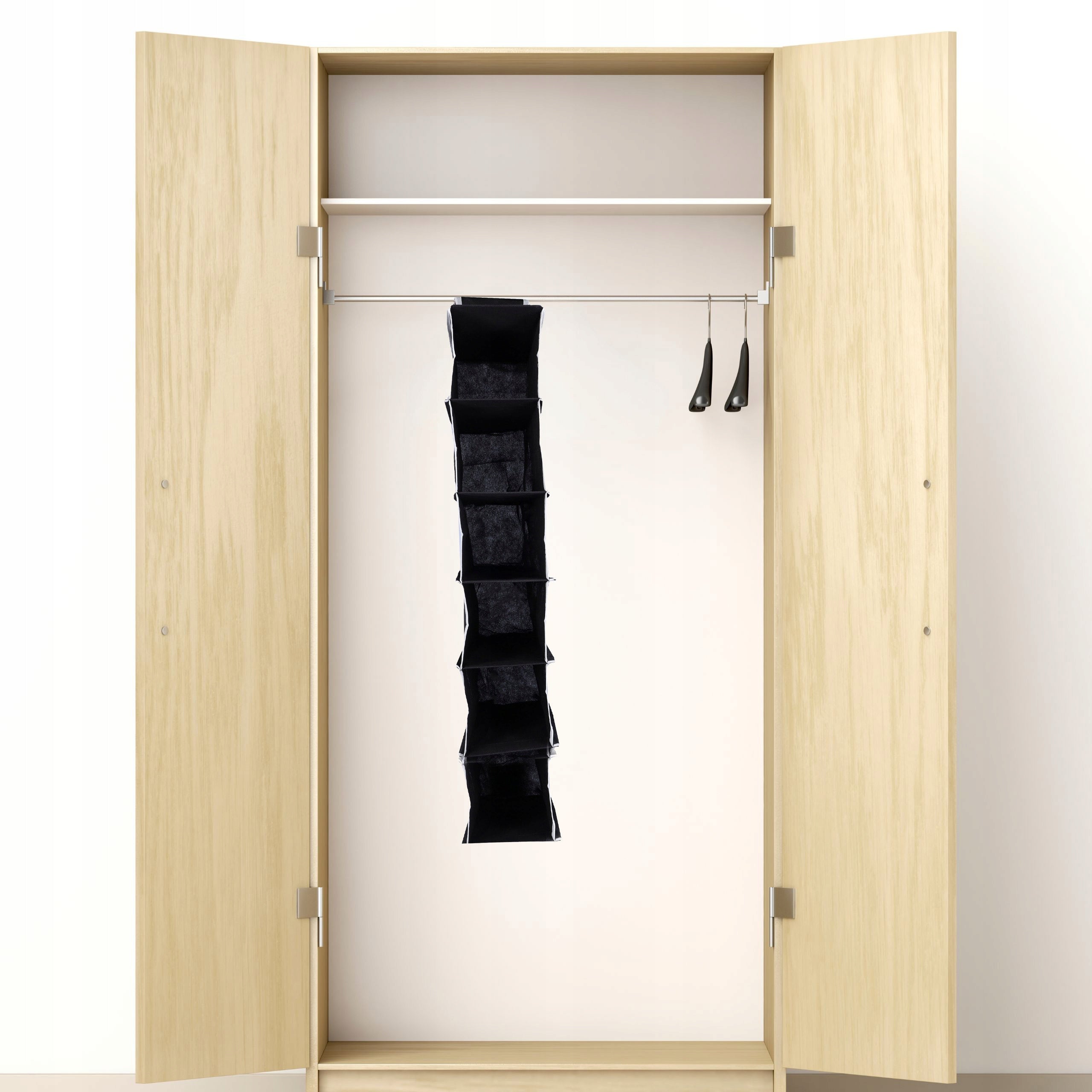 Closet Organizer Hanging Bookcase 6 Shelves Hanger Textile Shelf for Clothes Length 30 cm