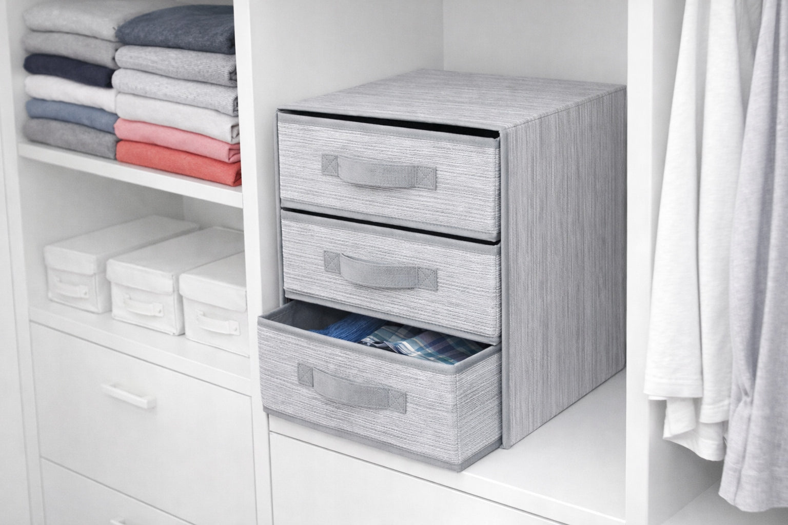 Closet organizer with 3 drawers - for underwear, clothes, accessories Brand Lacarte