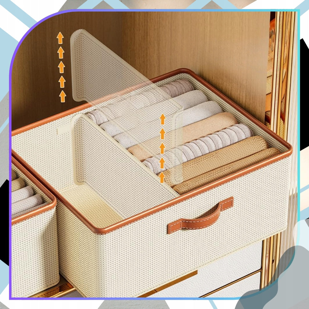Clothes Cabinet Drawer Organizer Cabinet Insert Beige with Compartment Product width 40 cm