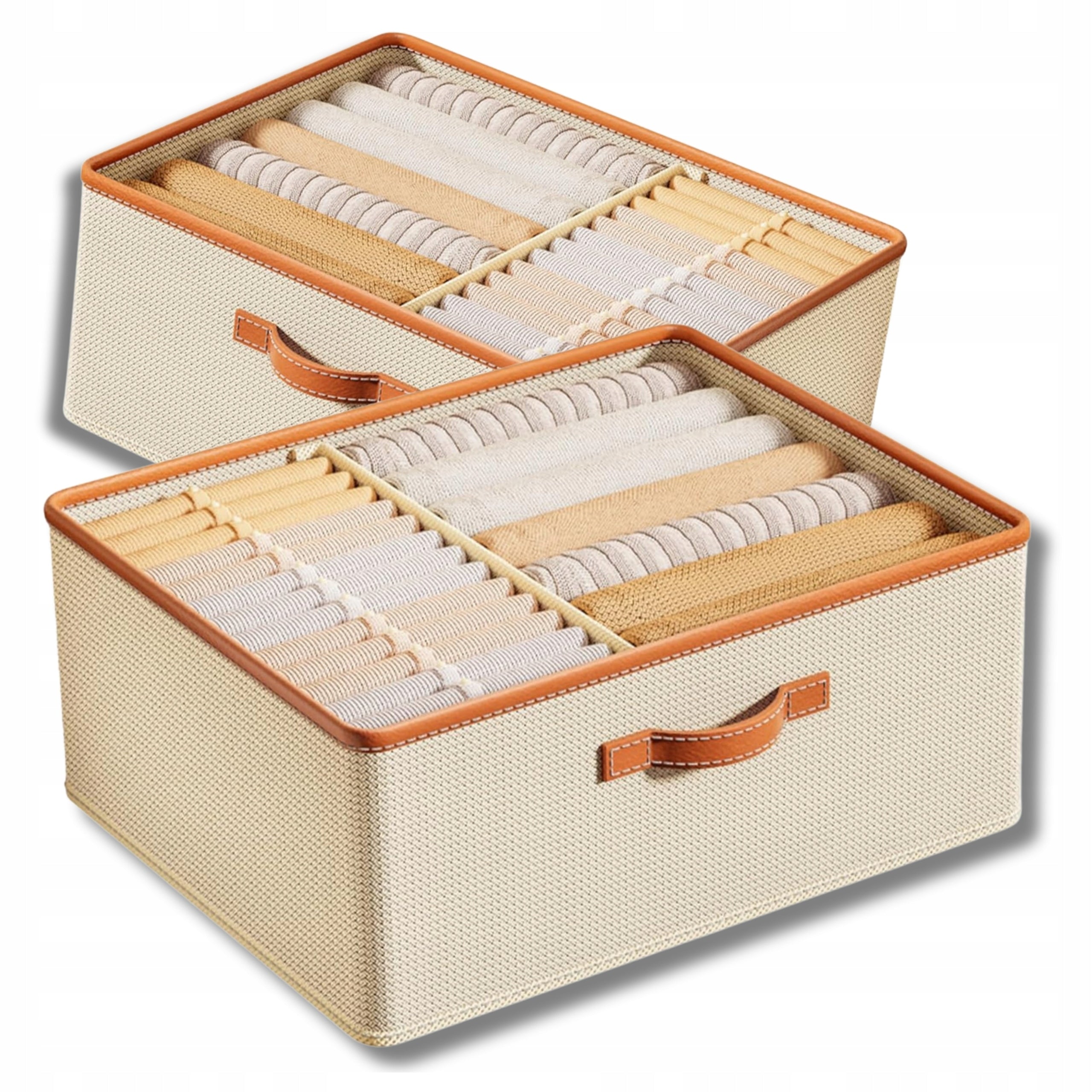Clothes Cabinet Drawer Organizer Cabinet Insert Beige with Compartment
