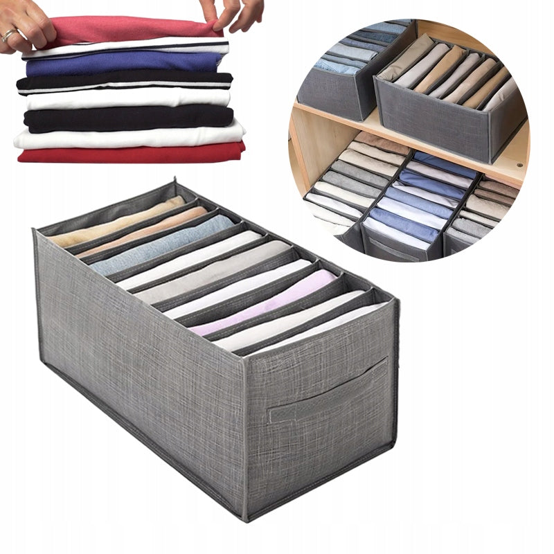 Clothes Organizer Pants Compartment for Drawer Closet 9 Compartments