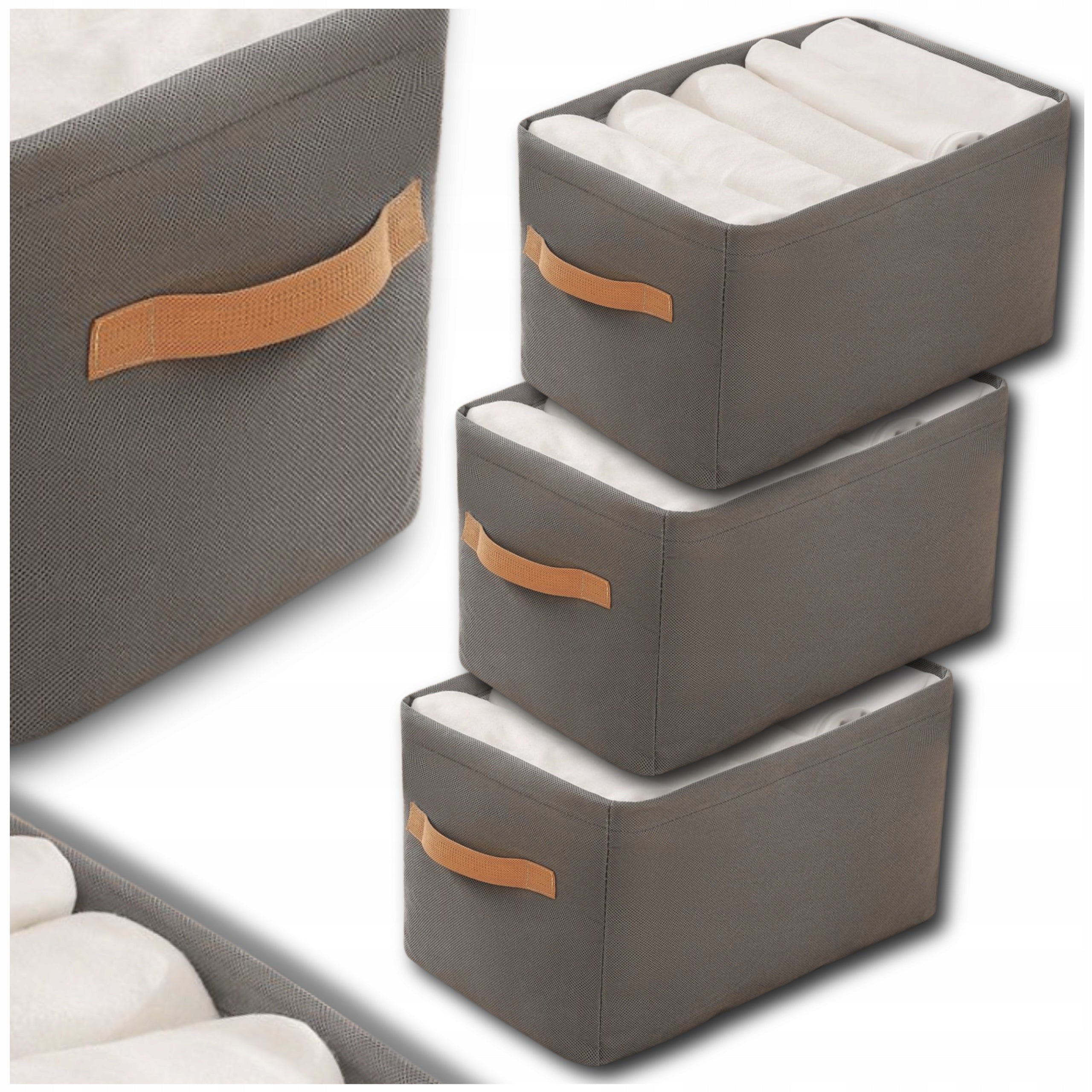 Clothes Organizer Set Organizers 3pcs Rigid for Cabinet Box Brand no brand