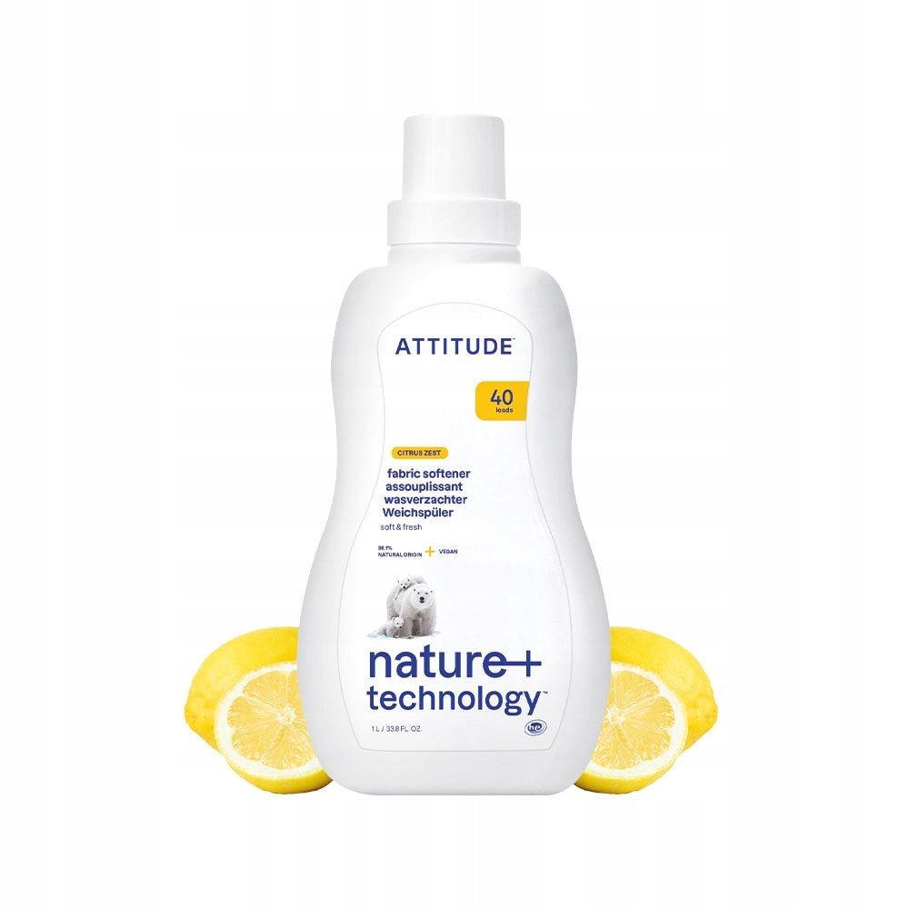 Clothes Rinse Liquid Citrus Bio Hypoallergenic ATTITUDE 40 Washes 1L