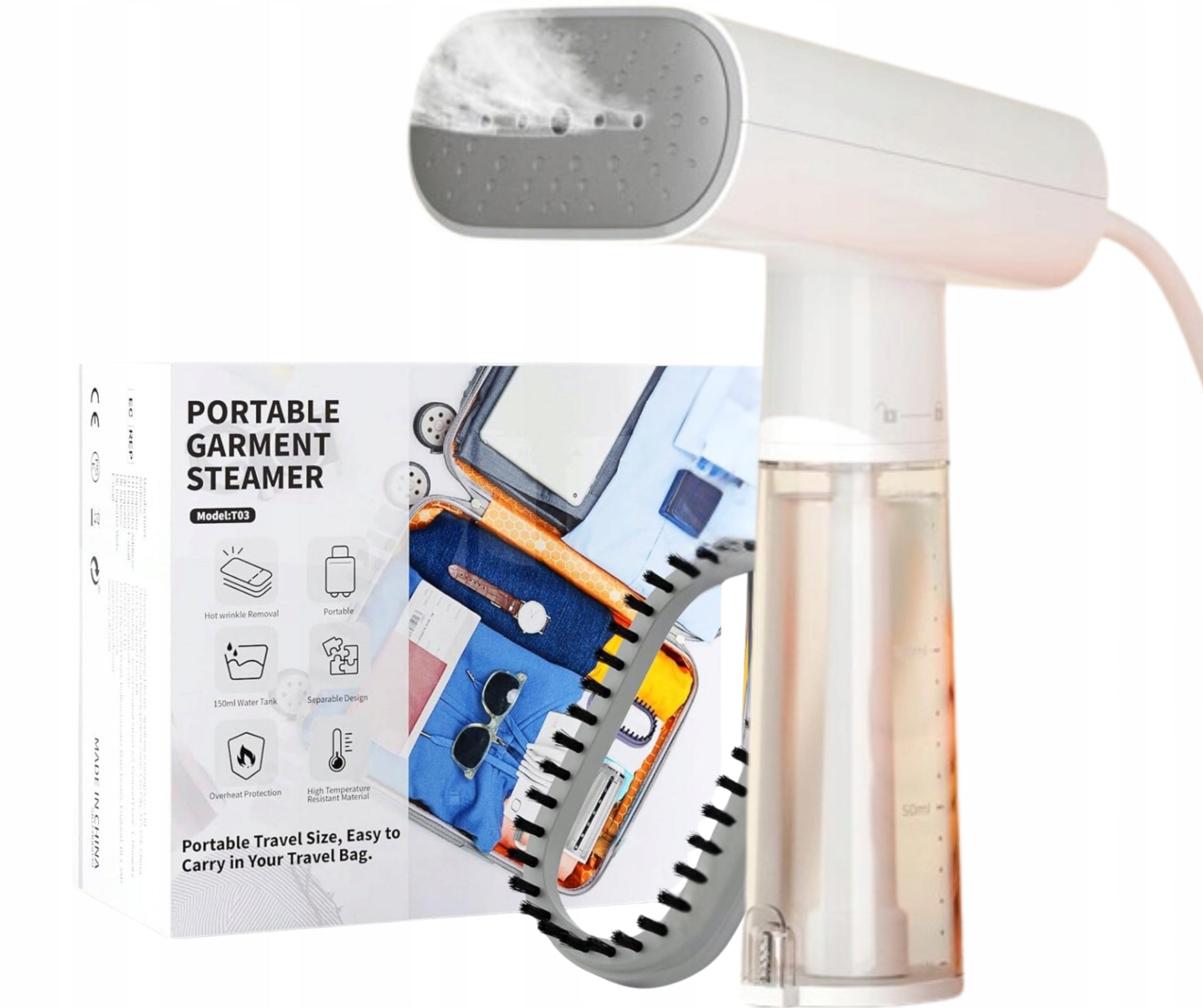 Clothes Steamer 1000W Steamer Handheld Vertical Travel Iron