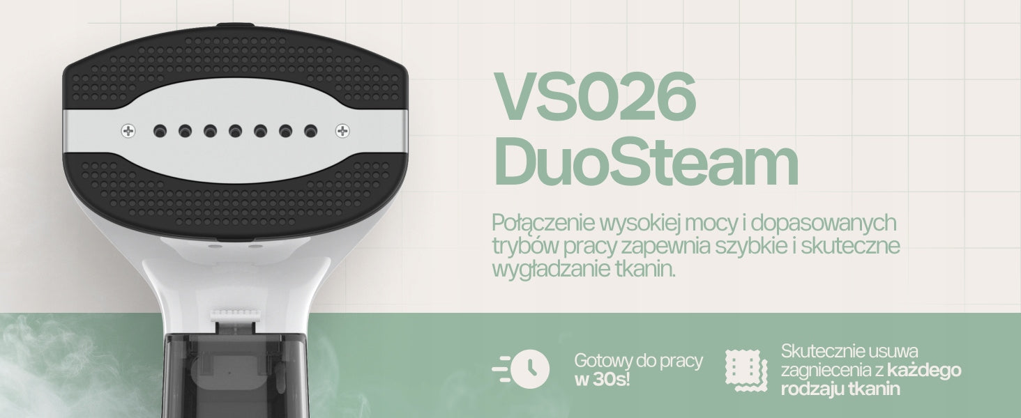 Clothes Steamer 4Swiss VS026 DuoSteam Hand Steamer 1300 W 3 Modes Model VS026 DuoSteam