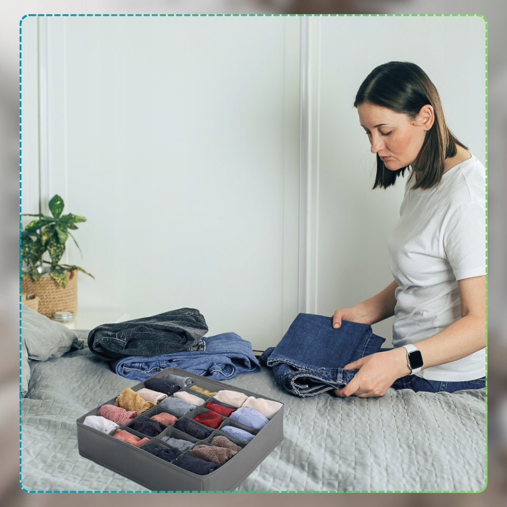 Clothes organizer closet cabinet socks panties grey roomy wardrobe Length 33 cm