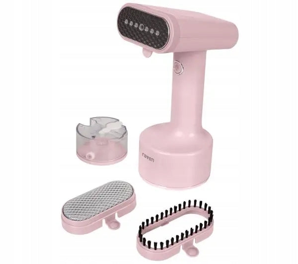 Clothes steamer RAVEN EPA002P 1600W 25g/min Pink + 2 tips Packaging status original
