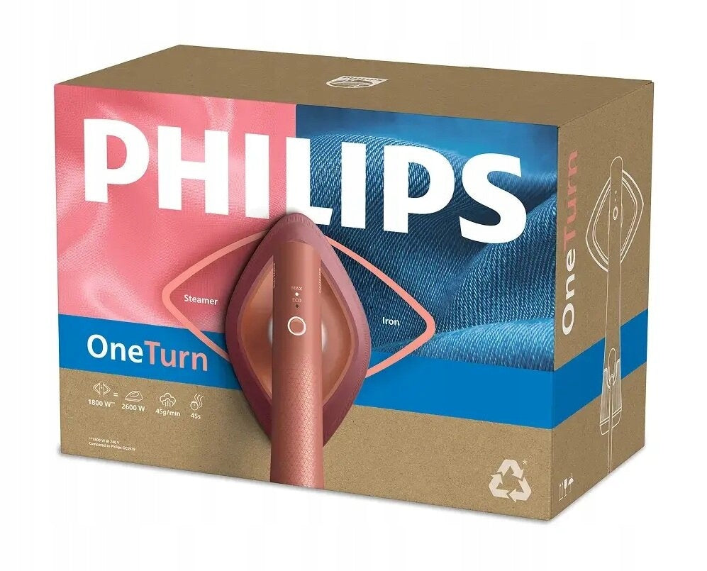 Clothes steamer (Steamer) PHILIPS OneTurn GC213/50 Functions vertical ironing steam function vertical steam ejection steam flow adjustment