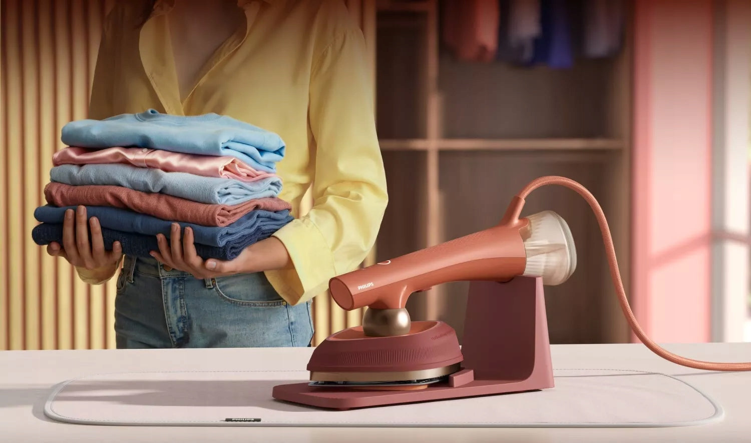 Clothes steamer (Steamer) PHILIPS OneTurn GC213/50 Type handheld