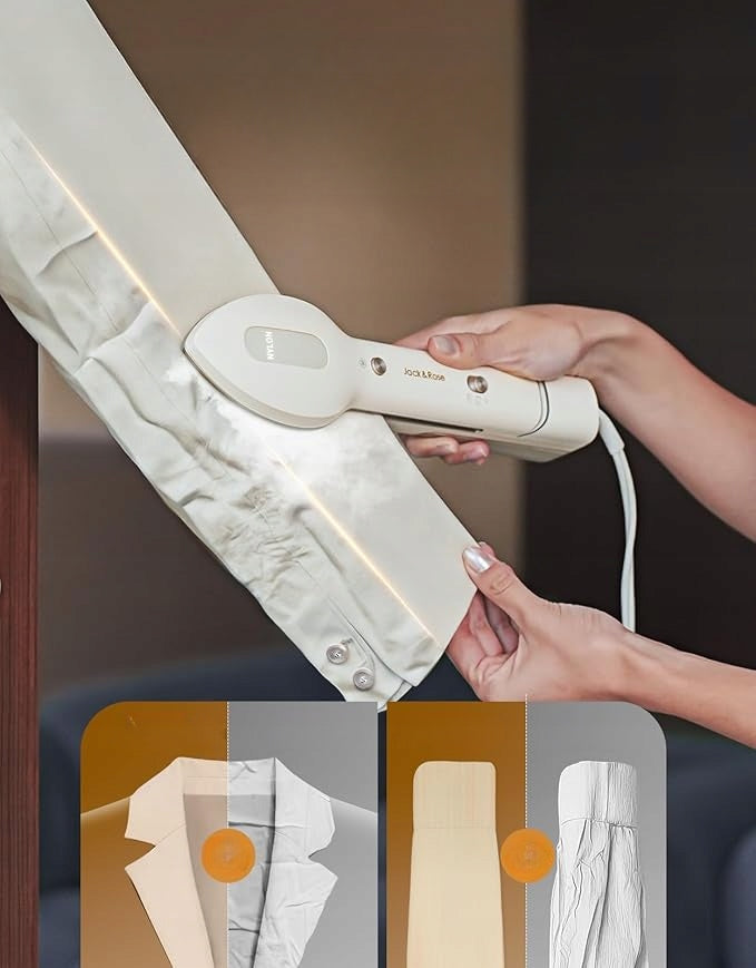 Clothes steamer steam iron travel 1000 W fast heating 15 s Dominant color beige