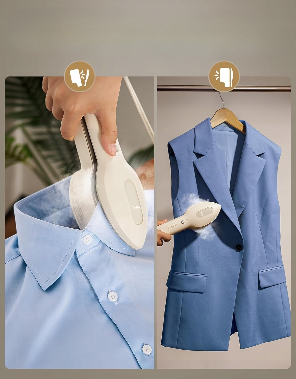 Clothes steamer steam iron travel 1000 W fast heating 15 s Packaging status original