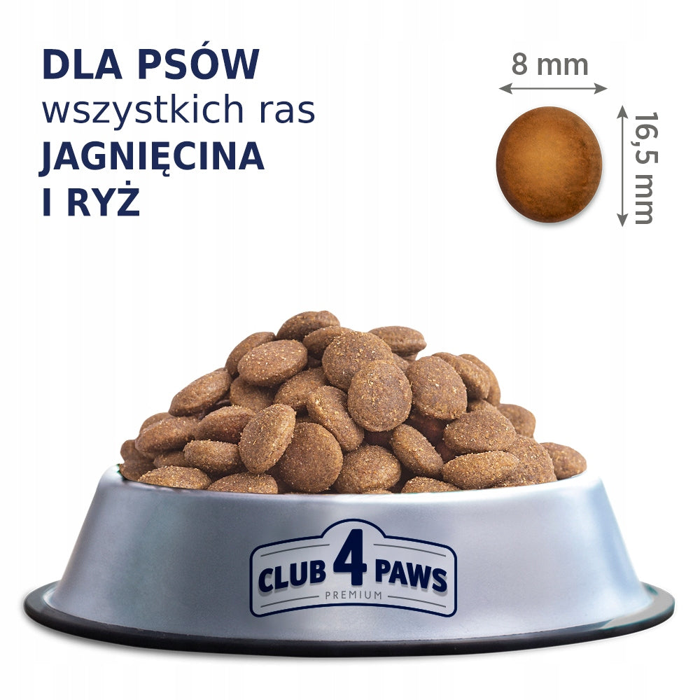 Club 4 Paws Premium Adult Dog Dry Food Lamb and Rice 14kg Packaging status original