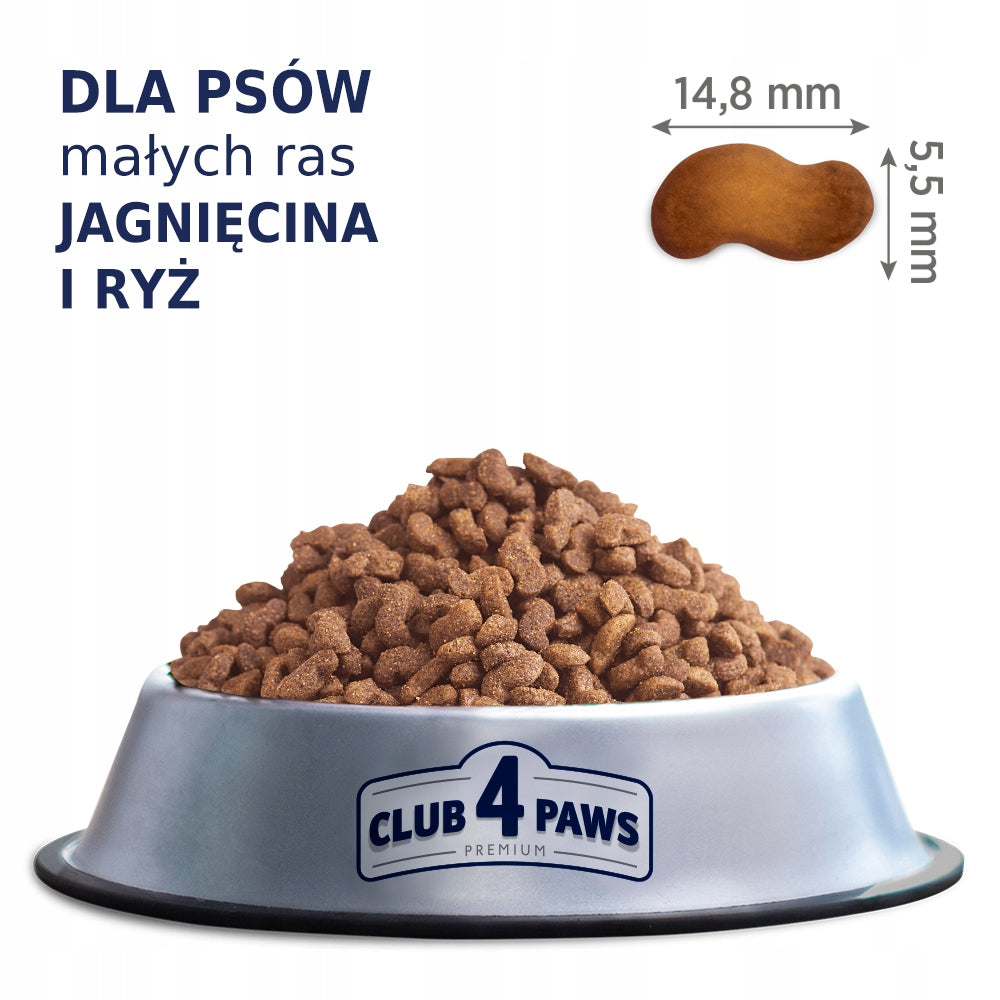 Club 4 Paws Premium Adult Dog Dry Food Lamb and Rice for Small Breeds 14kg Manufacturer code 4820083909580