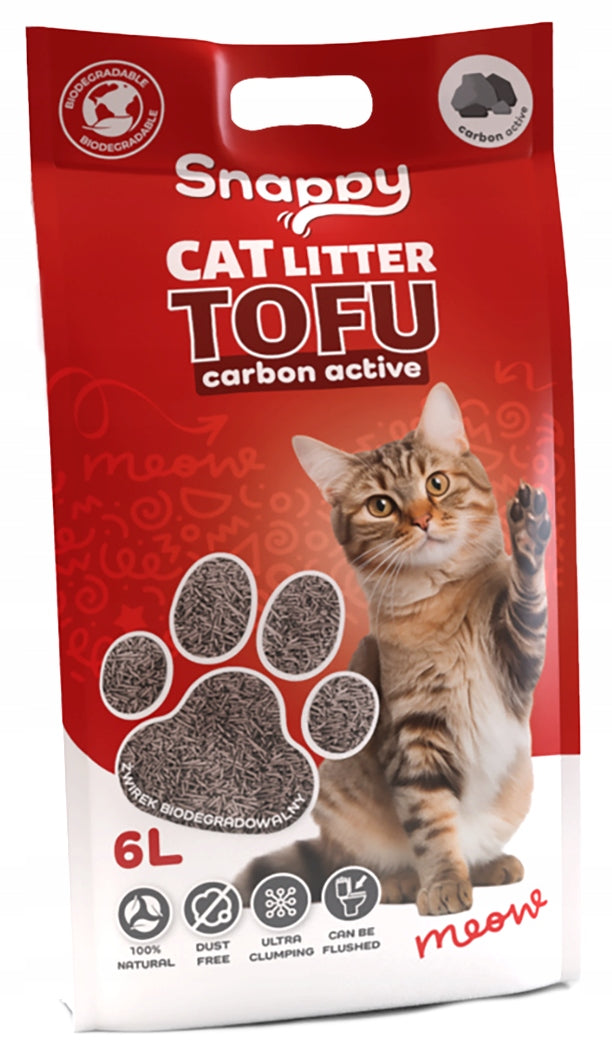 Clumping tofu with activated carbon biodegradable 10kg SNAPPY Packaging status original