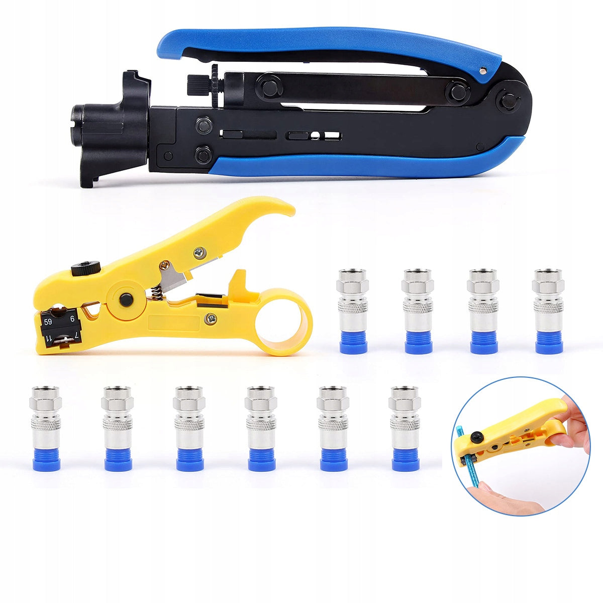 Coaxial Cable Crimping Machine, For Cable Crimping Connectors Brand no brand