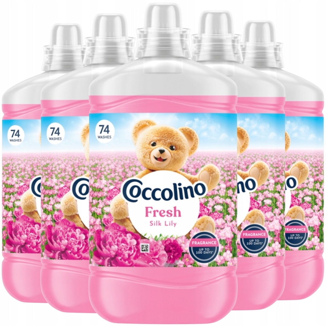 Coccolino Fresh Silk Lily Rinsing Liquid Pink 1,7L X5 370 Washes