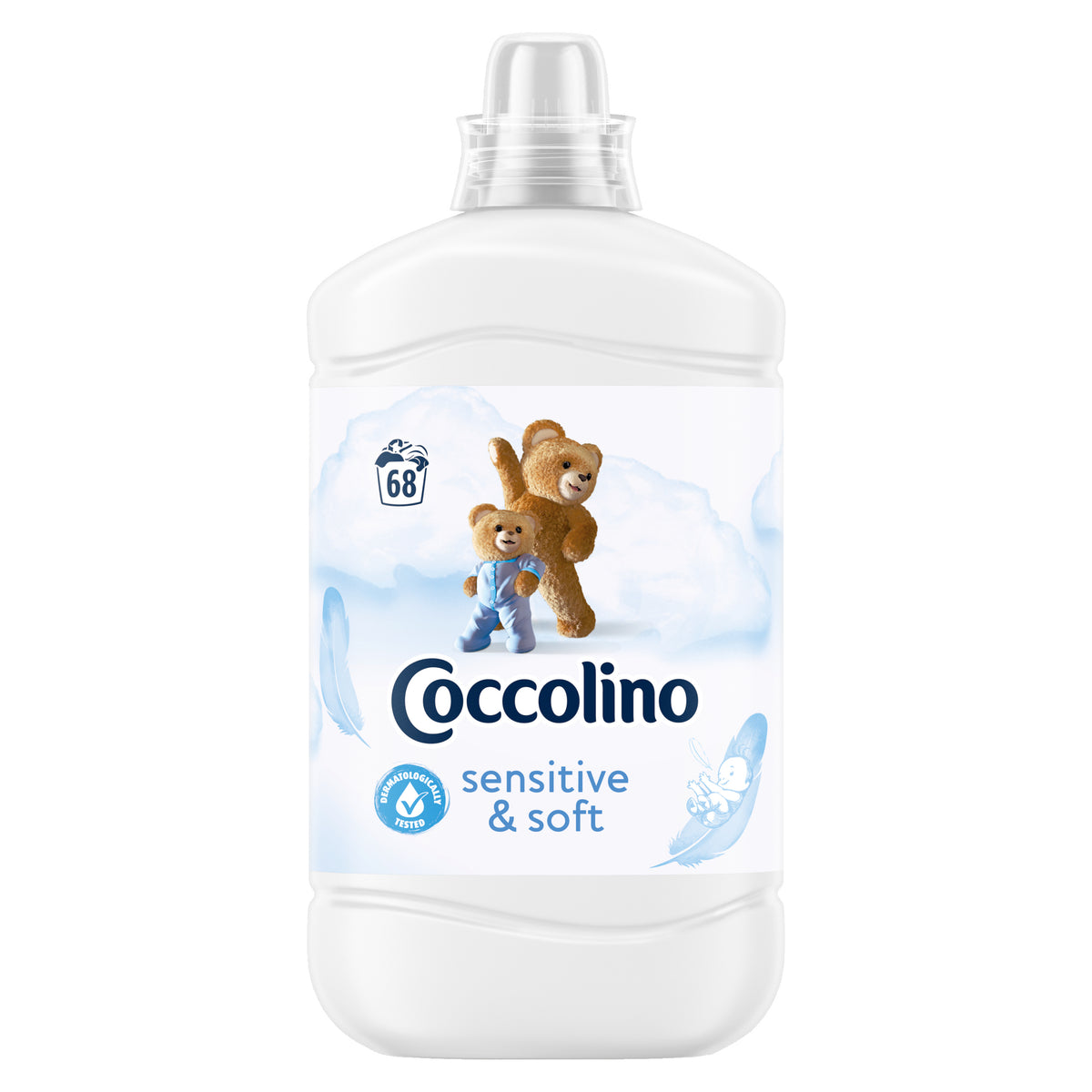 Coccolino Sensitive Fabric Rinsing Liquid Fresh & Soft 2x1,7L 136 Packaging status original