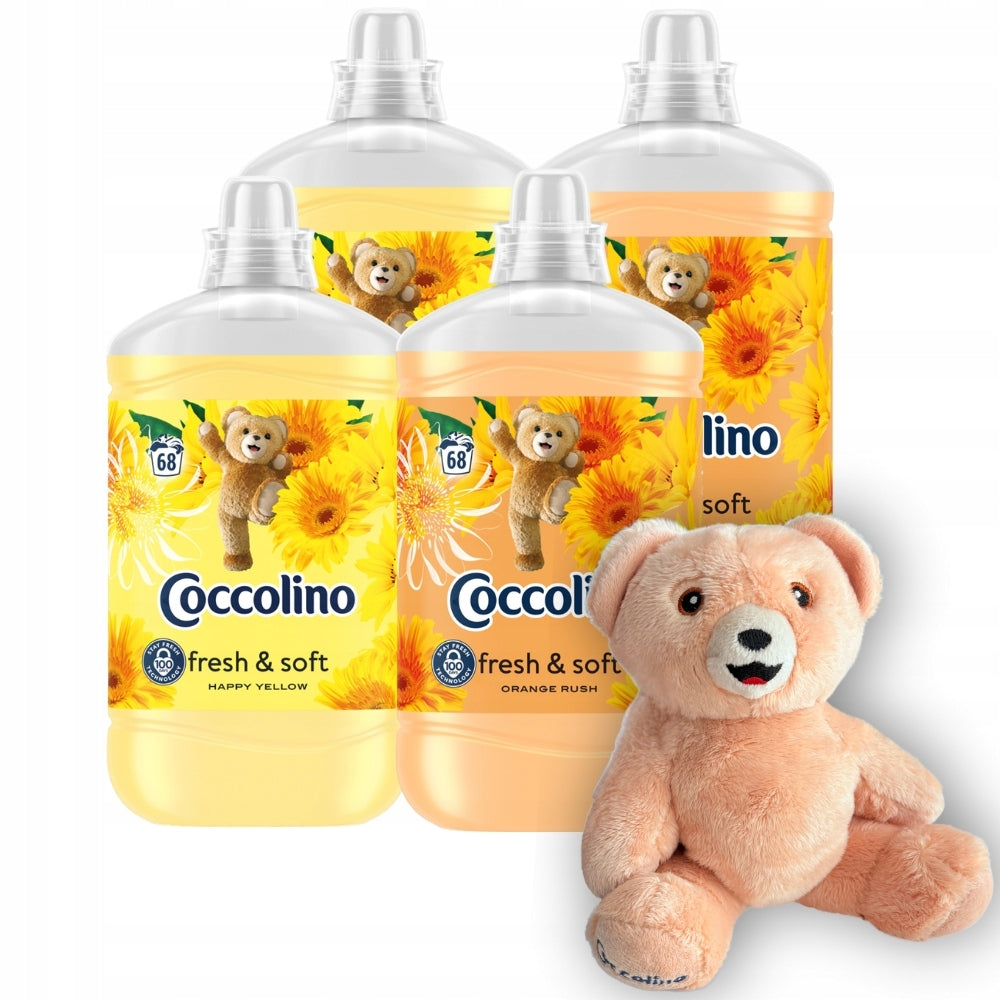 Coccolino Set of 4x Fabric Rinsing Liquid 1700 ml (272 washes) Two Fragrances