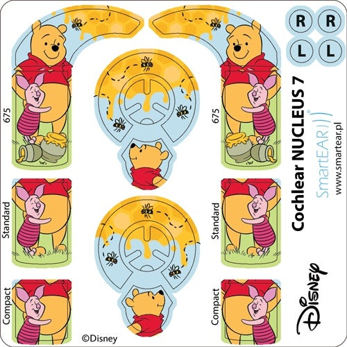 Cochlear NUCLEUS 7 Speech Processor Skin/Stickers - Disney Winnie the Pooh Medical device no