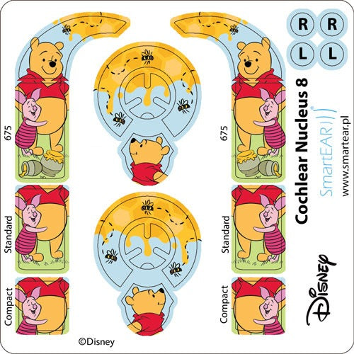 Cochlear NUCLEUS 8 Speech Processor Skin/Stickers - Disney Winnie the Pooh Medical device no