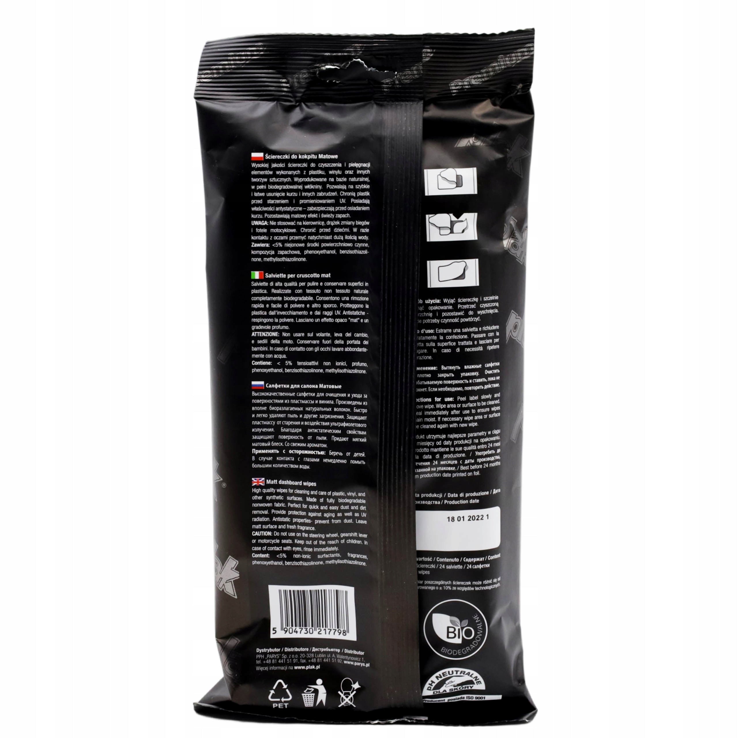 Cockpit Cloths Grapefruit 24X22 Cm - 24Pcs Packaging capacity 1 ml