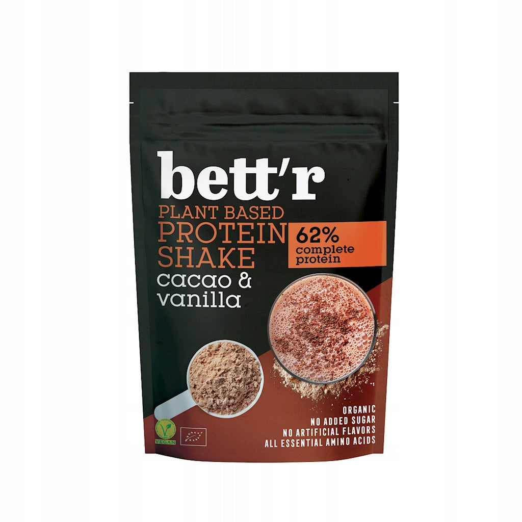 Cocoa and Vanilla Protein Shake without Added Sugar BIO 500 g - Bett'r