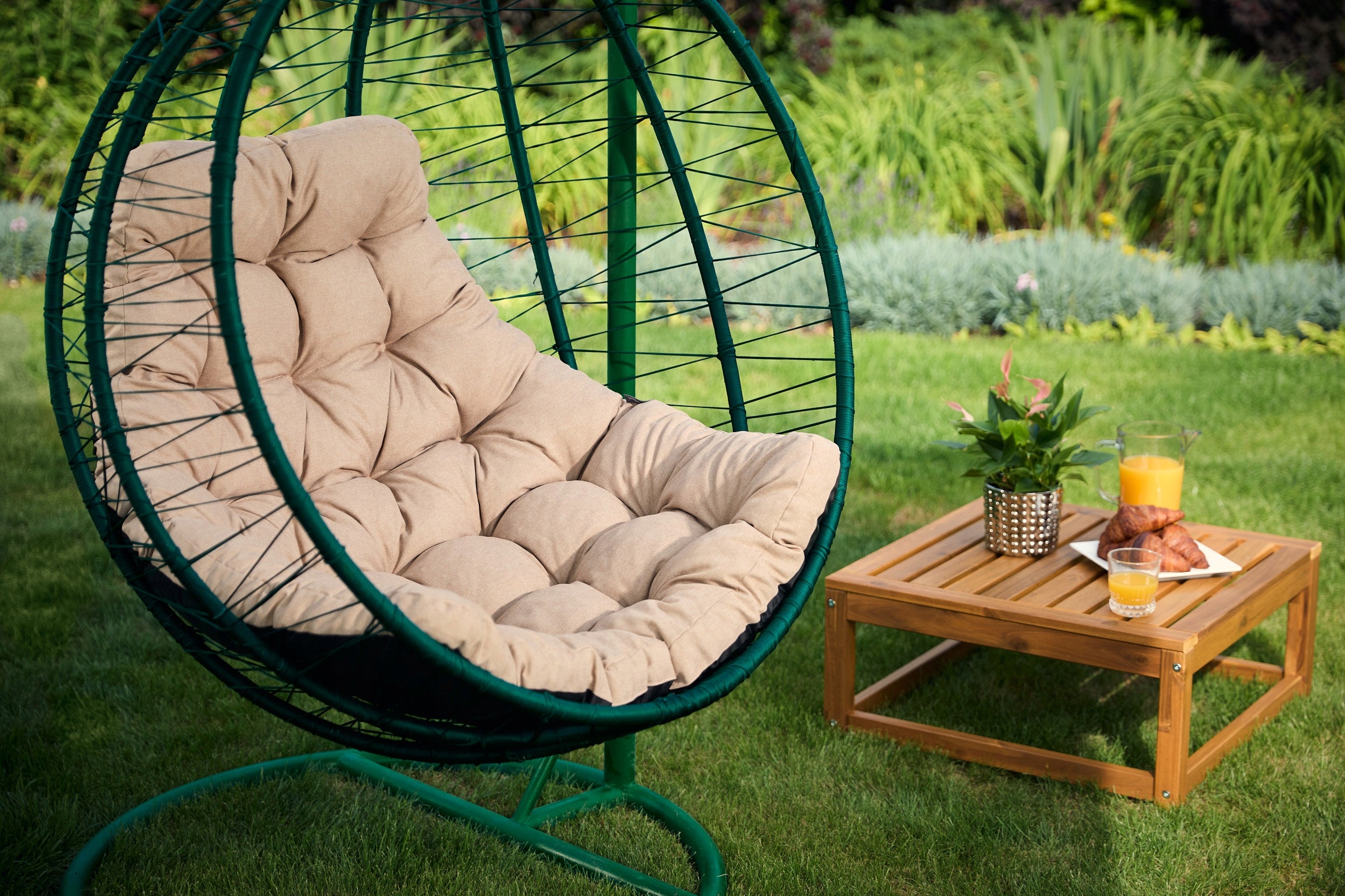 Cocoon Swing Cushion, Hanging Chair, Durable, Waterproof Pillow width 120 cm