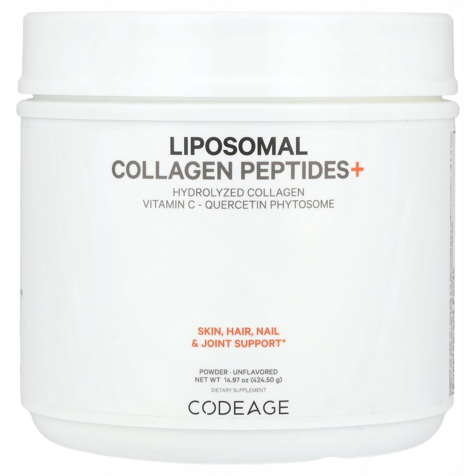 Codeage, Liposomal Collagen Peptides+, Flavorless, 424,5 g