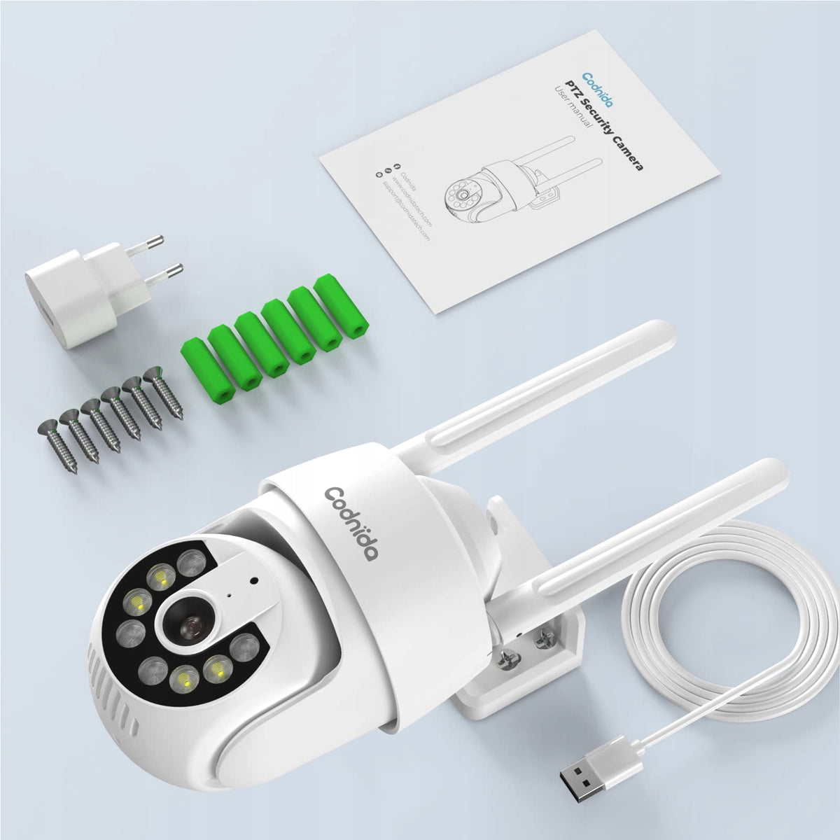 Codnida 2K Security Camera Outdoor Wi-Fi View 360° Camera 3MP Manufacturer code 4046228110264