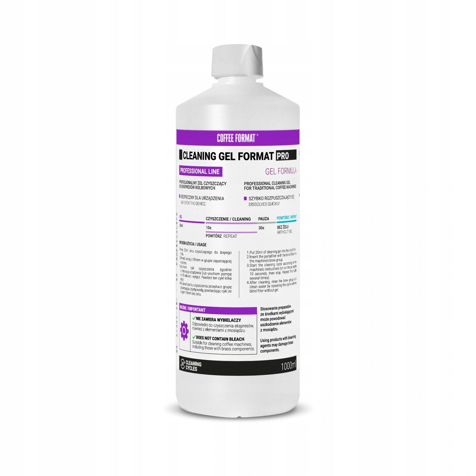 Coffee Format Cleaning Gel for cleaning flask coffee machines 1000 ml