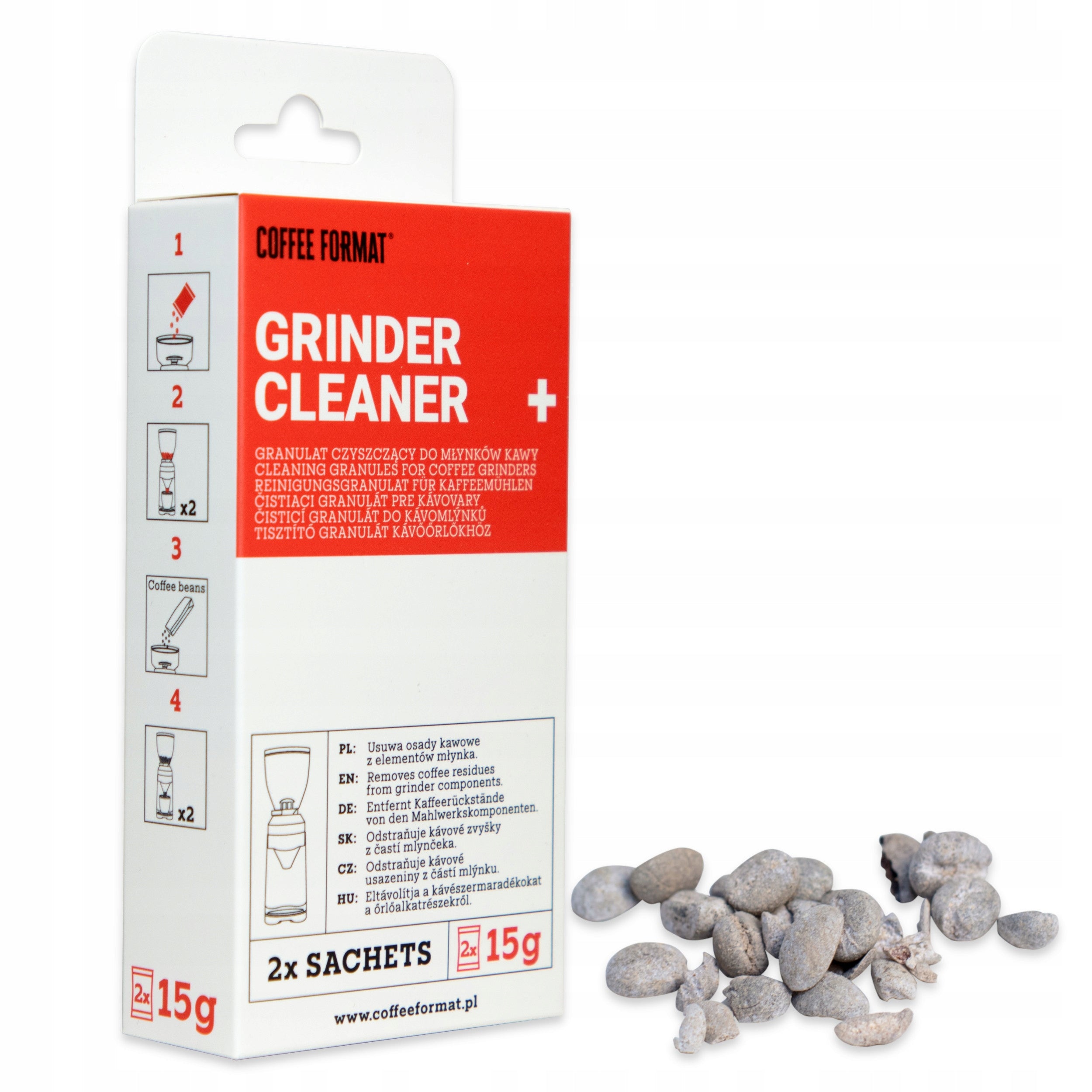 Coffee Format Grinder Cleaner+ Coffee Grinder Cleaner 2x15g