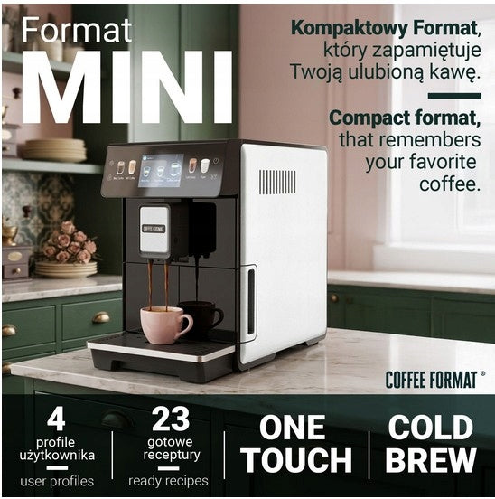 Coffee Format MINI WHITE - Automatic coffee machine Brand Coffee Format