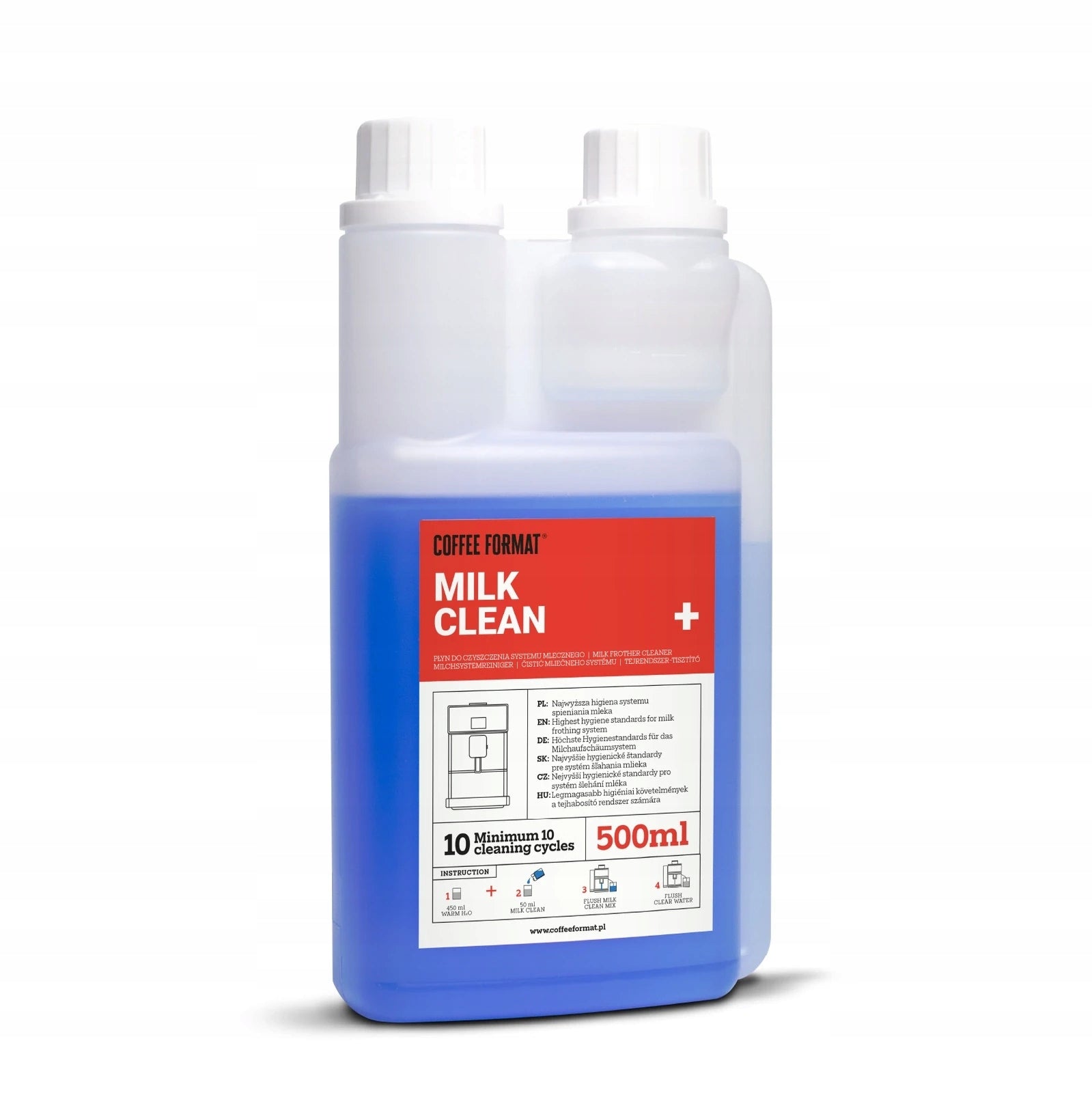 Coffee Format Milk Clean+ 500ml Milk System Cleaner Packaging status original