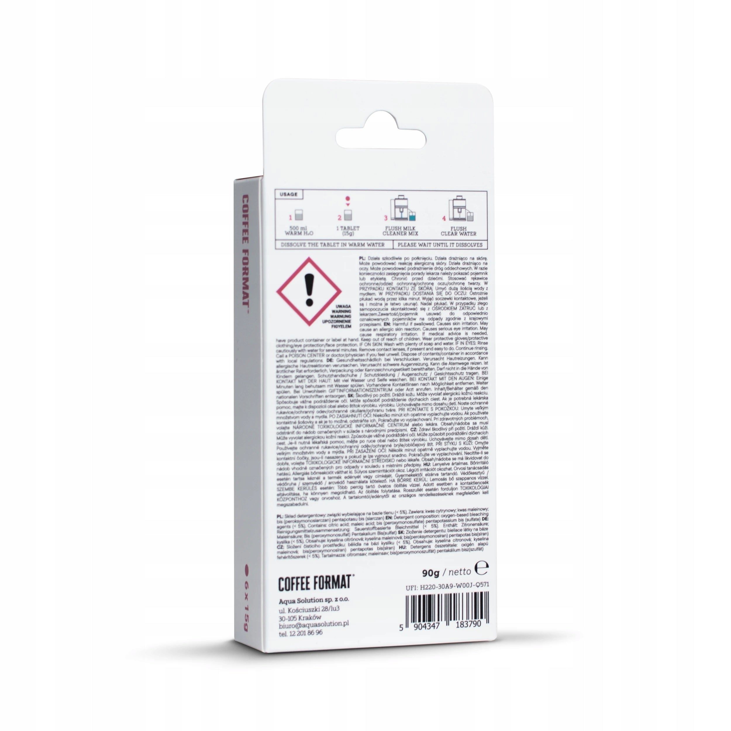 Coffee Format Milk Tab Clean+ 6x15g Milk System Cleaning Tablets Manufacturer code Milk Tab Clean+ 6 x 15g