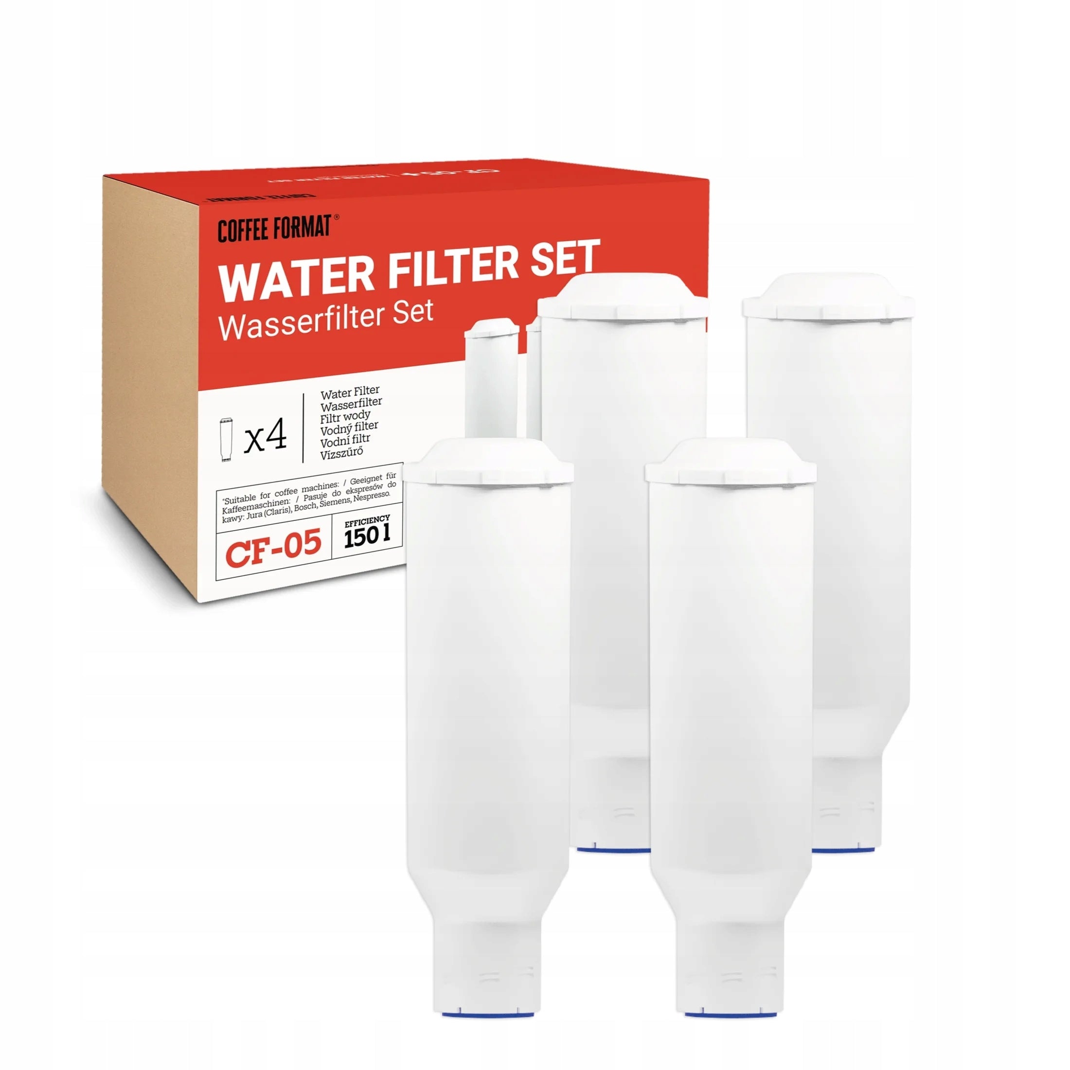 Coffee Format Set of 4 filters for Claris White NIRF 701 espresso machines
