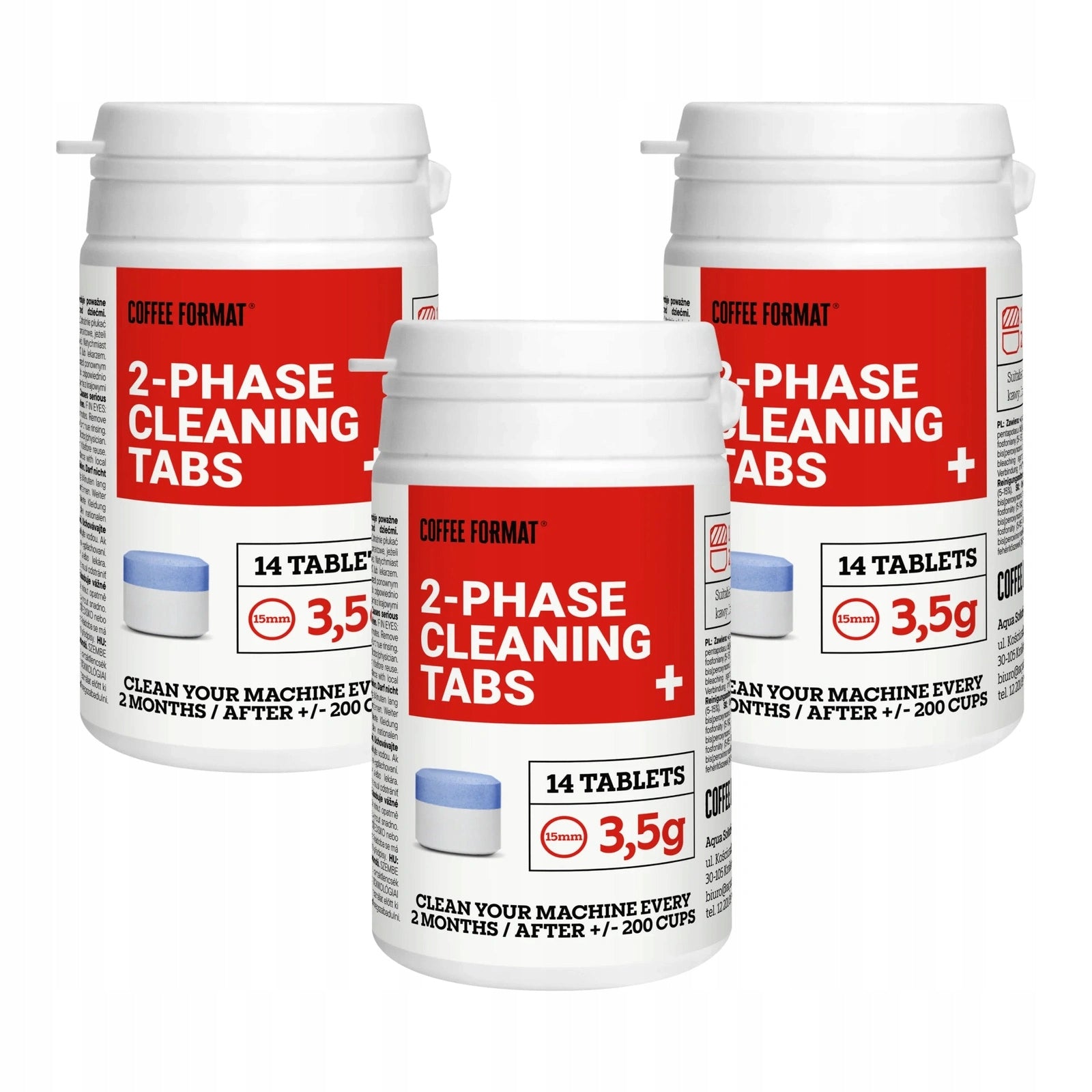 Coffee Format Two-phase cleaning tablets coffee maker set of 3x 14 pcs 3,5g