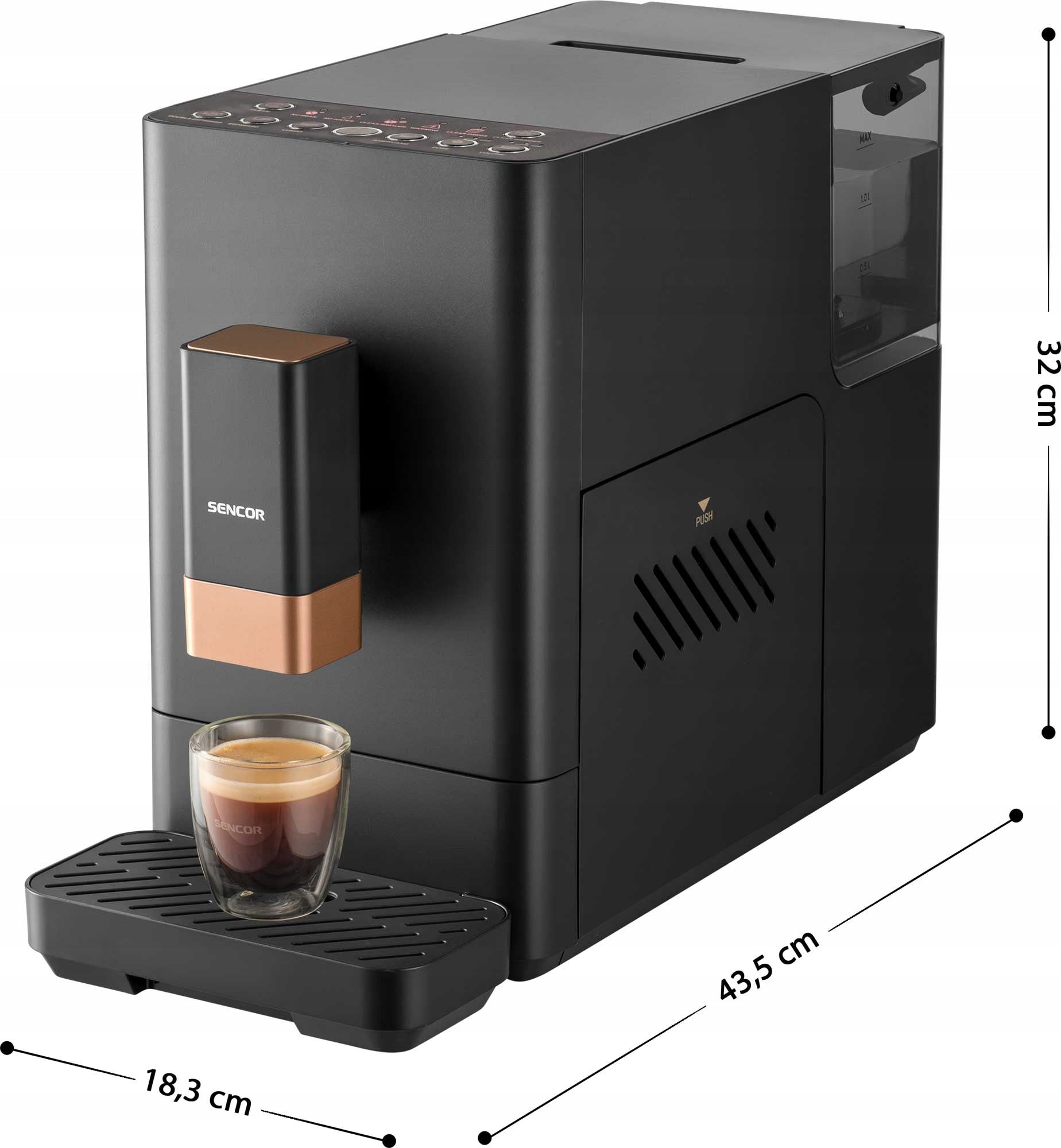 Coffee Maker 4 fully Automatic Programs Sencor SES 6100BK 1350W Manufacturer code SES 6100BK