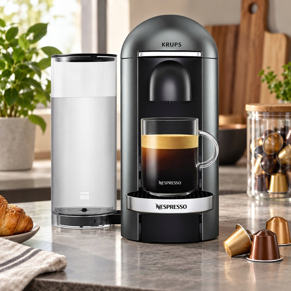 Coffee Maker Capsule 19 Bar Black Krups Nespresso Vertuo YY2778FD Manufacturer code 3700342424737