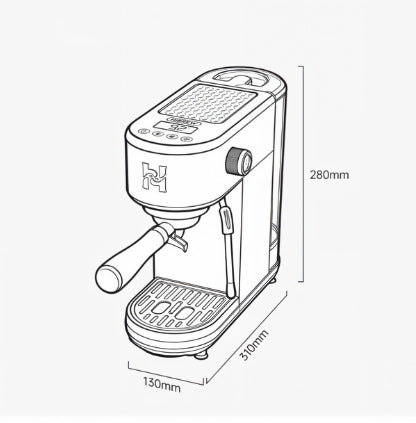 Coffee Maker HiBREW H10b Lite Adjustable Temperature And Nozzle 1350W 15bar Dominant color silver