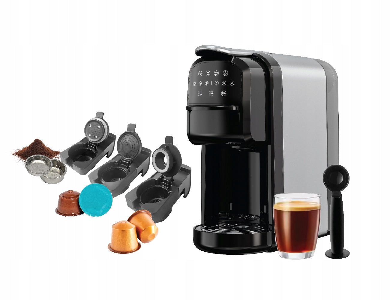 Coffee Maker Multifunction Capsule Sachet Ground Coffee Aroma 5in1