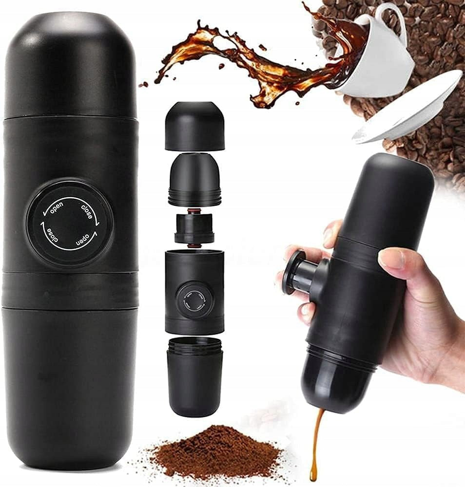 Coffee Maker Portable Handheld Espresso 80ml Camping Black