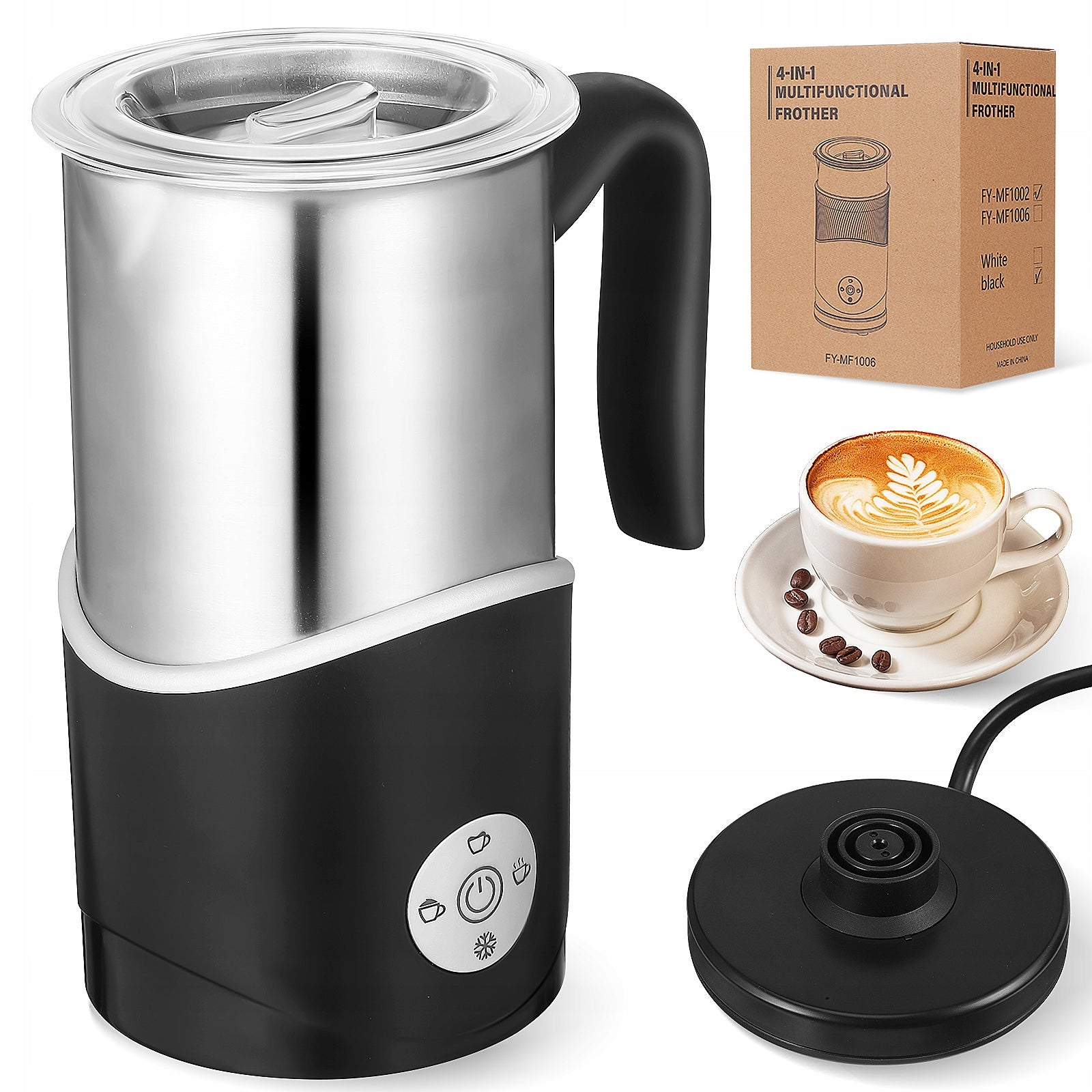 Coffee Milk frother Ruhhy 500W 4in1 LED Display BPA FREE Manufacturer code 4896009073727