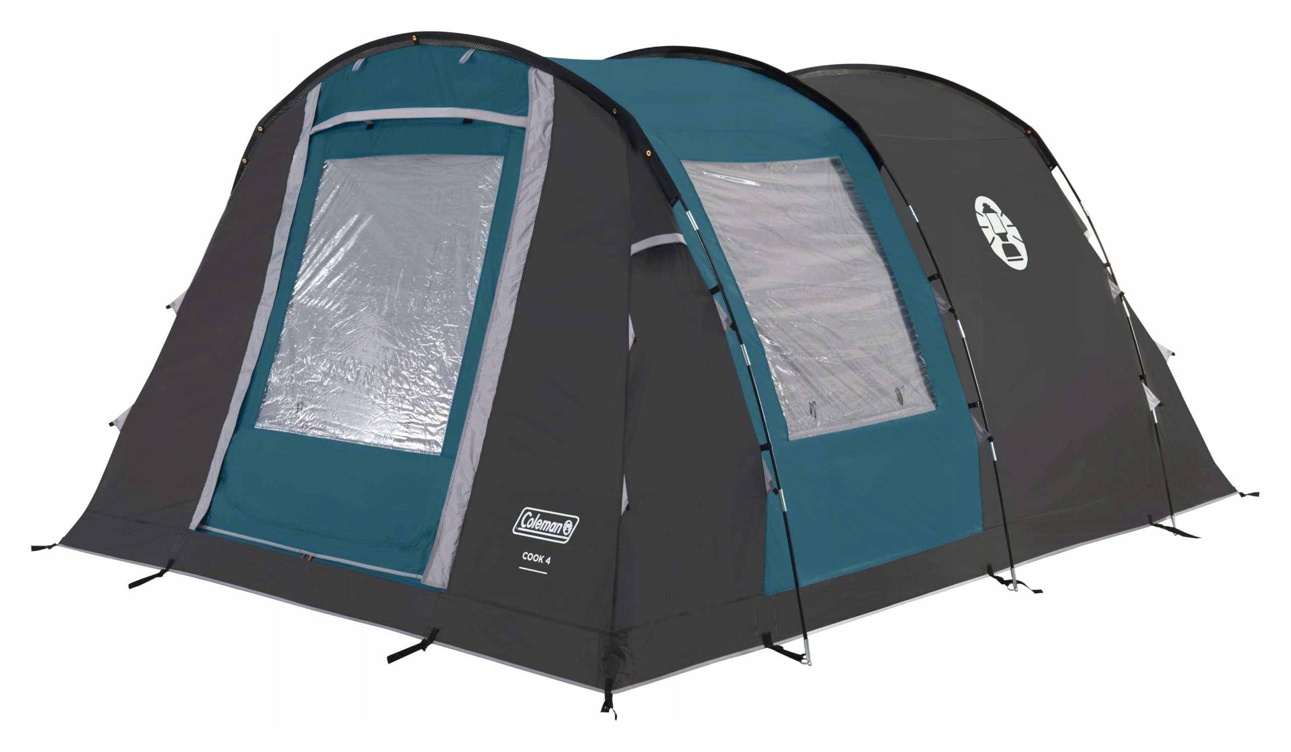 Coleman Cook 4 Family Tent | 4 Man Tunnel Tent with Separate Living and Sle