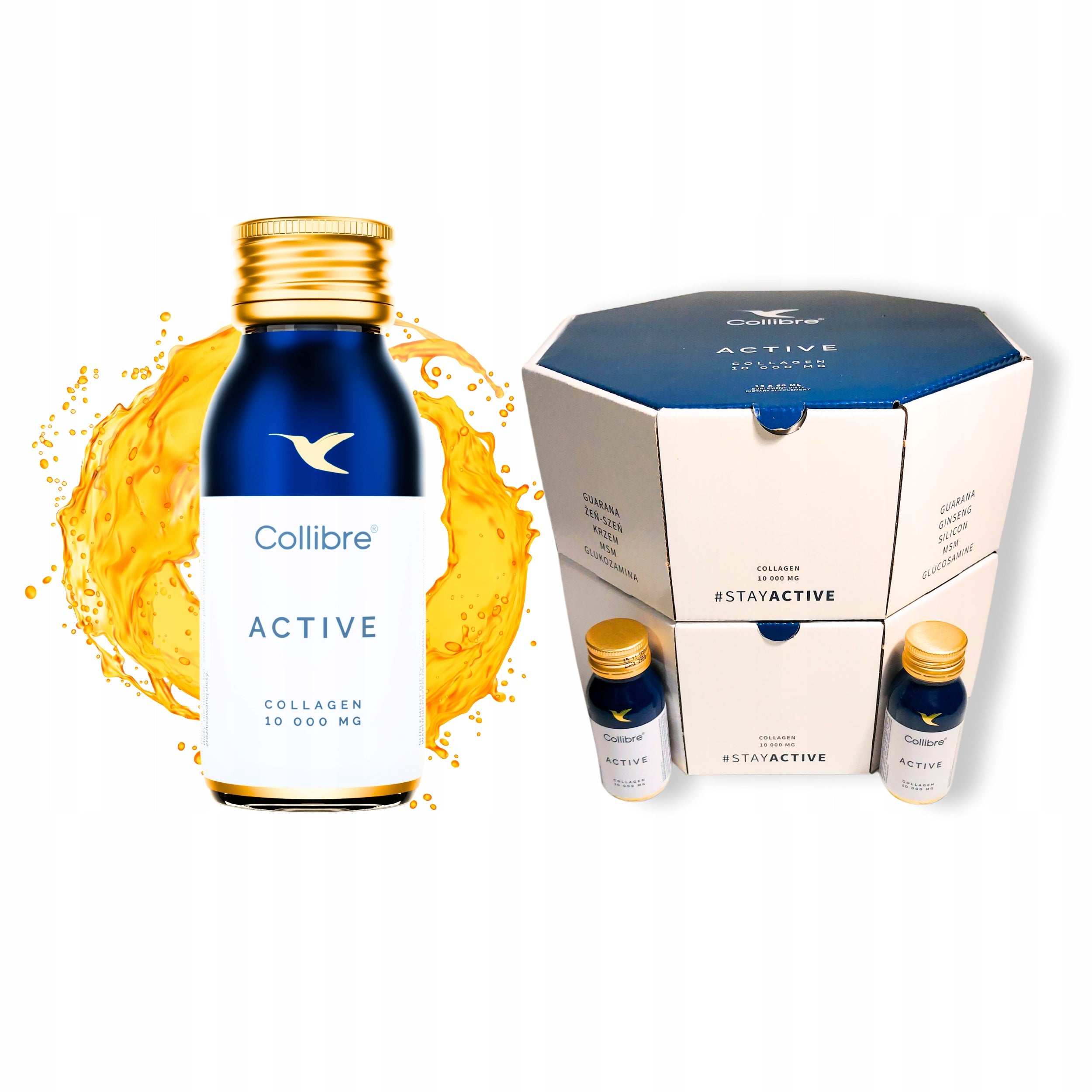 Collagen 10g liquid joint supplement and muscles Collibre Active 30pcs of 60ml