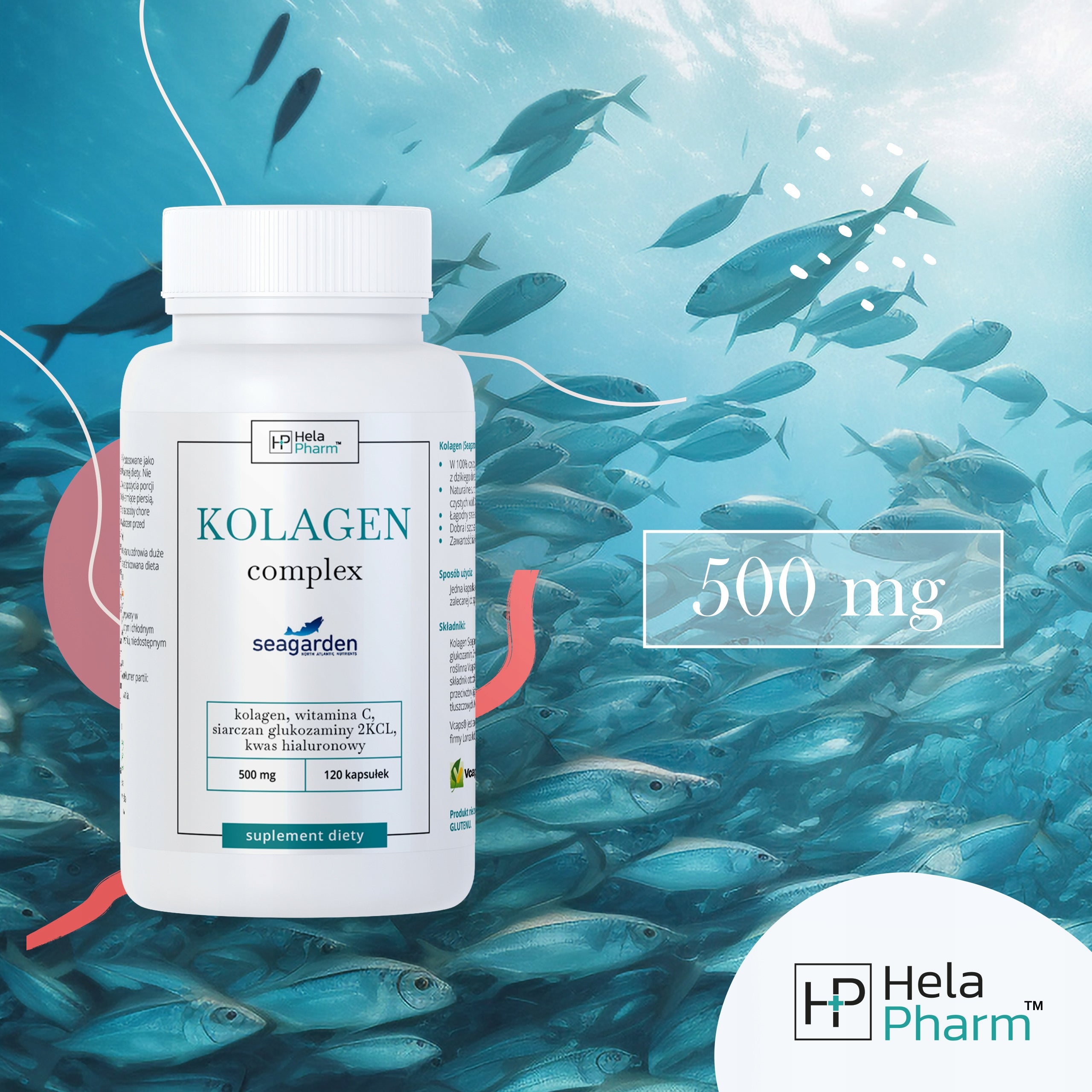Collagen Complex 500mg Fish Sea Skin, JOINTS, BONES 120 capsules EAN (GTIN) 5904506138111