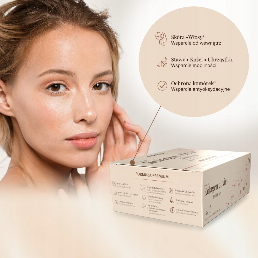 Collagen Elixir Shot 10000 mg + Hyaluronic Acid For Beautiful Skin Hair Joints Expiration date at least 1 year from the date of purchase