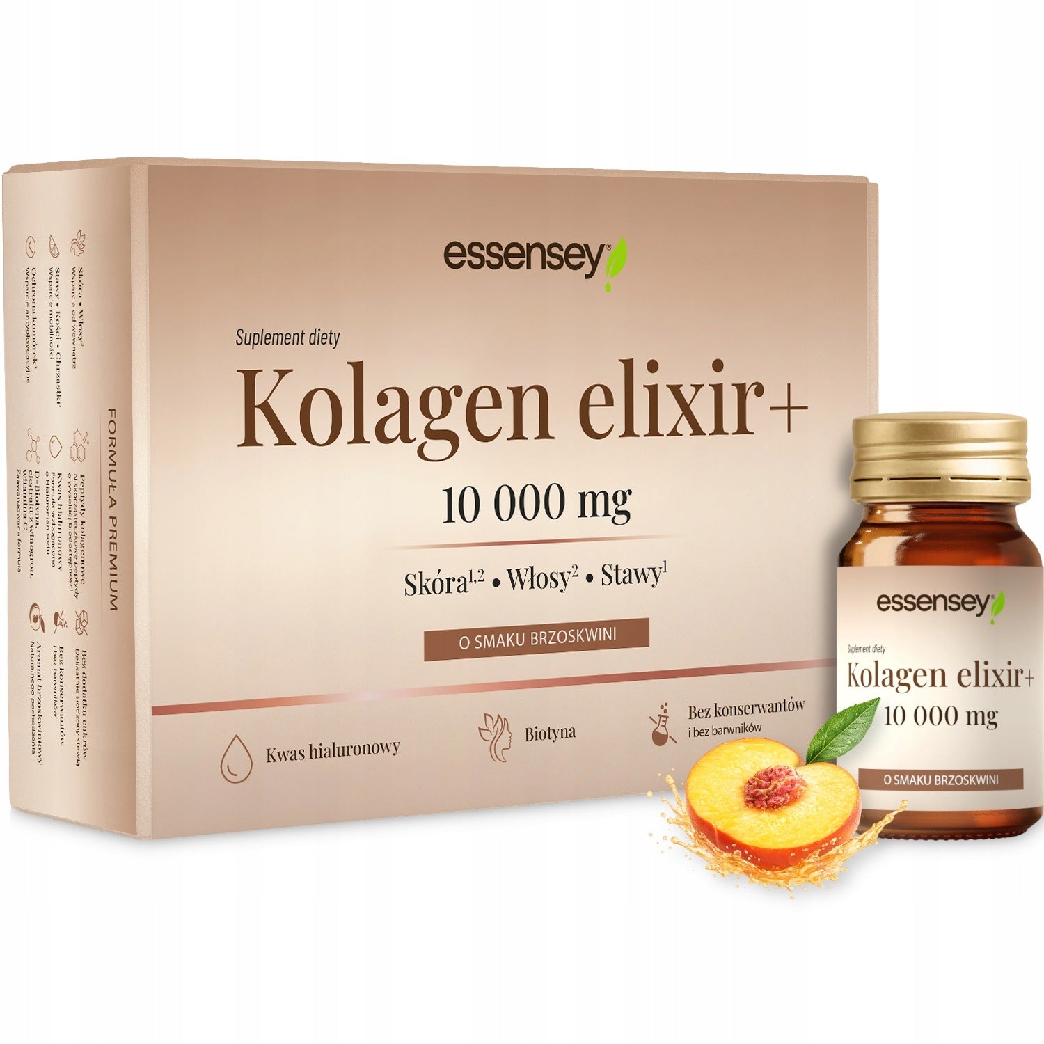 Collagen Elixir Shot 10000 mg + Hyaluronic Acid For Beautiful Skin Hair Joints